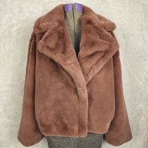 BB Dakota Big Time Plush Faux Fur Jacket Coat